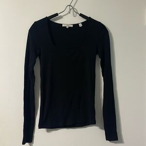 Vince Long Sleeve Black T-shirt